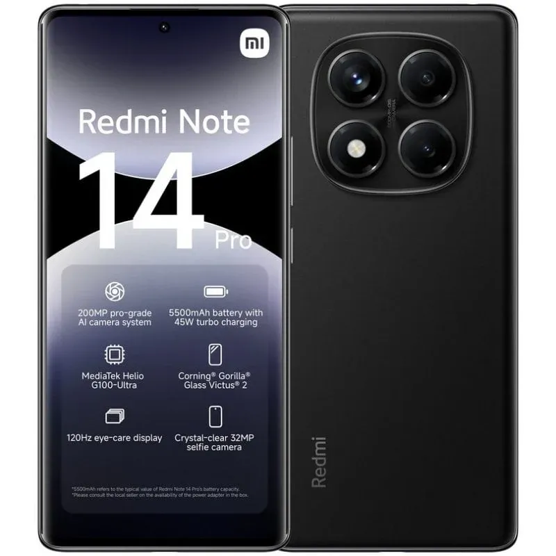 Smartphone Xiaomi Redmi Note 14 Pro 6.67" 4G 12GB 512GB Preto