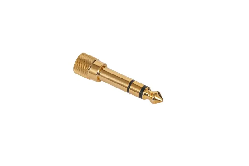 Ficha Adaptadora Jack 3,5mm Fêmea Stereo -> Jack 6,3mm Macho - AA-151