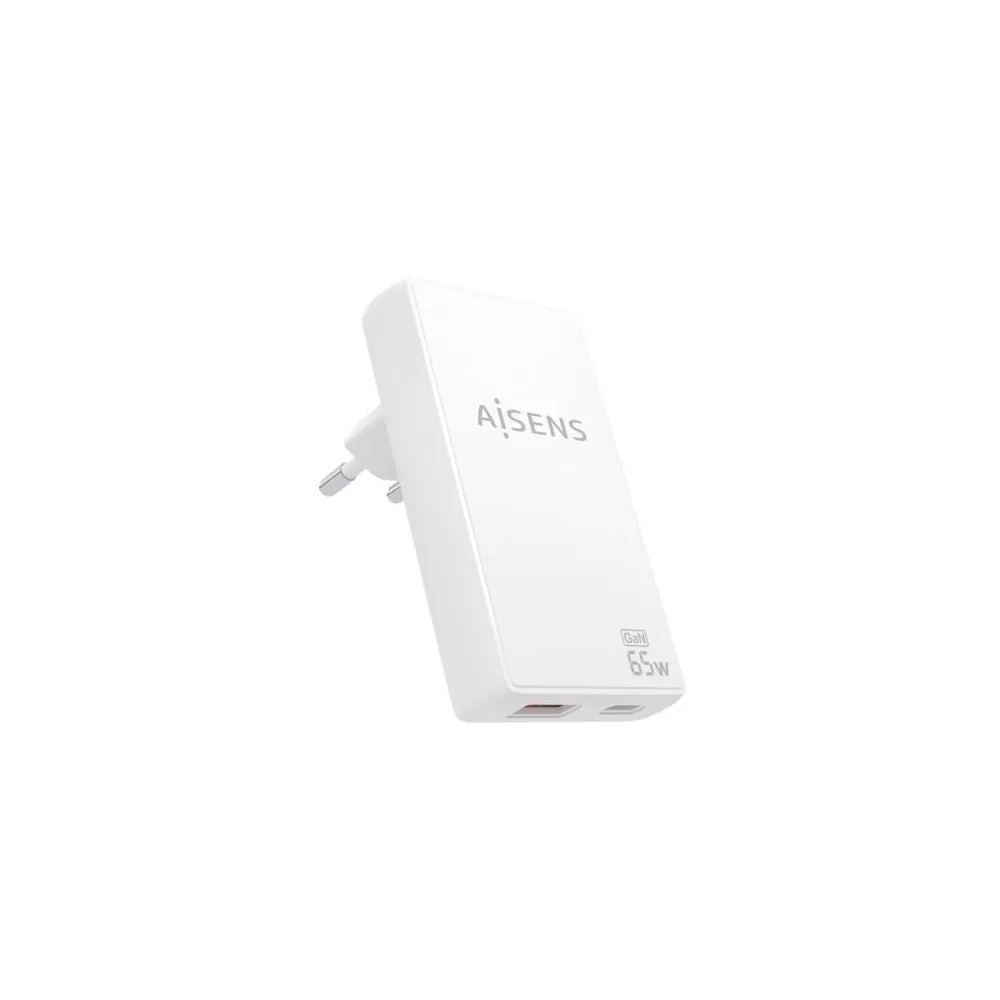 Aisens Carregador de parede USB-A e USB-C ASCH-65W2P076-W