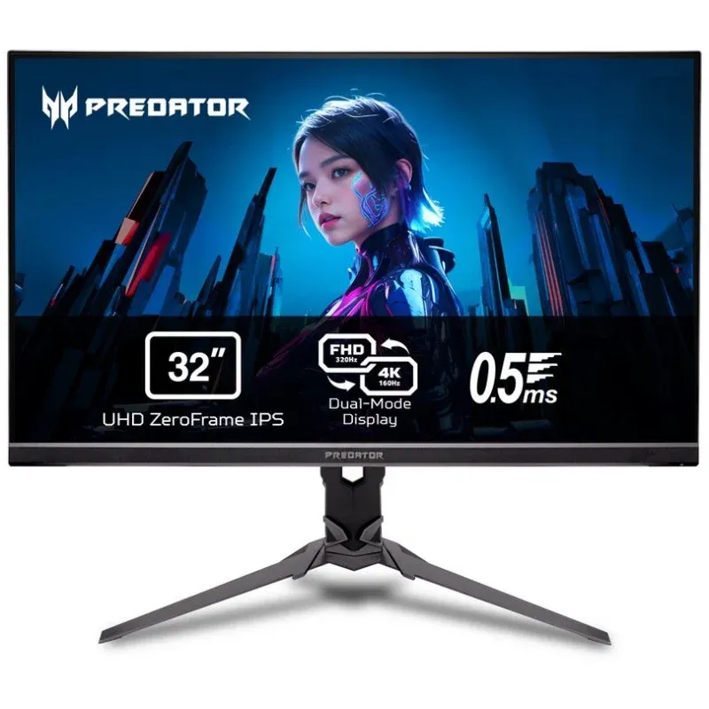 Acer Predator XB323QK V4 Monitor 32" UltraHD 4K 160Hz IPS 0,5ms FreeSync Premium HDR10
