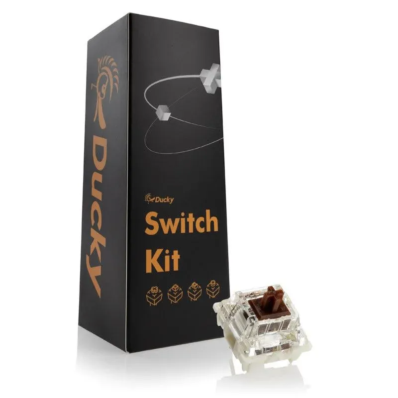 Pack 110 Switches Ducky Gateron G Pro Brown RGB Mecânicos 3-Pin Táctil MX-Stem 55g
