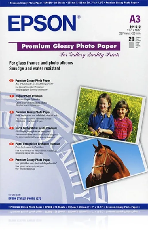 Papel Fotográfico brilhante Premium A3 (20 folhas)