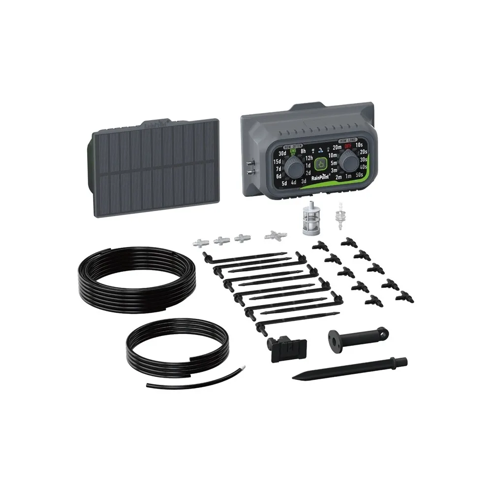 Rainpoint Kit de irrigação por gotejamento solar