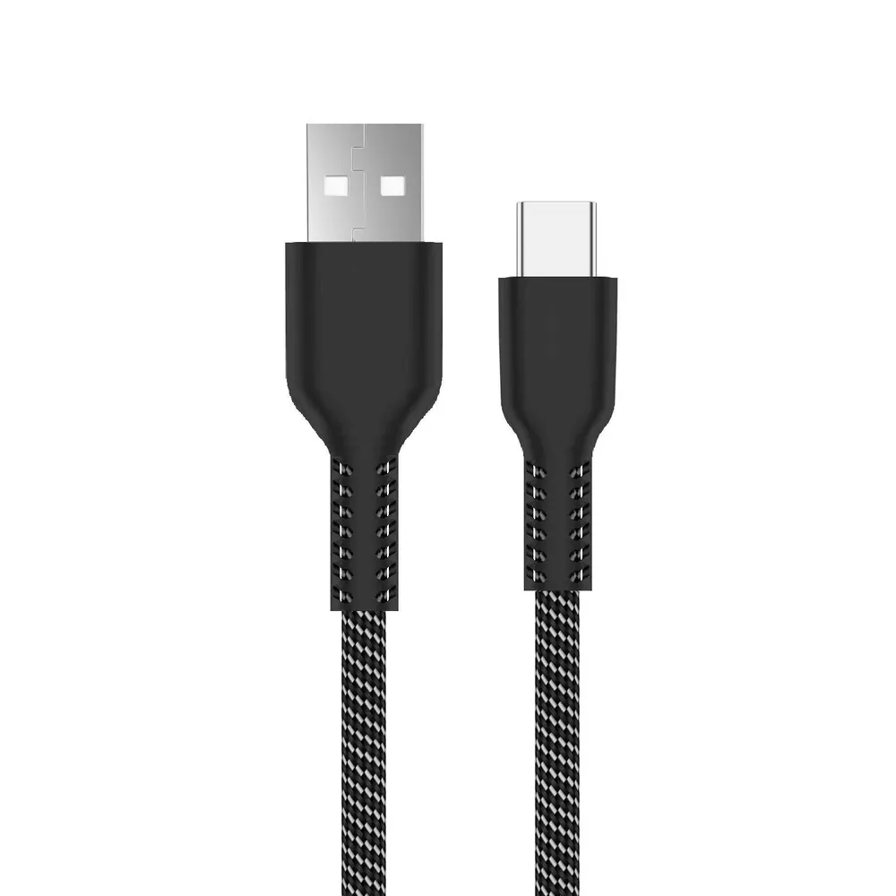 Cabo Ewent EC1134 USB-A para USB-C 3A 480Mbps 1m Braided Preto