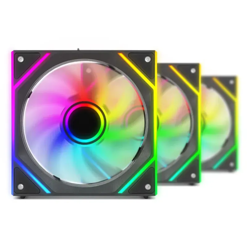 Ventoinha Zolyd Flux ARGB MagLink 120mm PWM Preta - ZLDFLUXARGBML120PWMKITBK