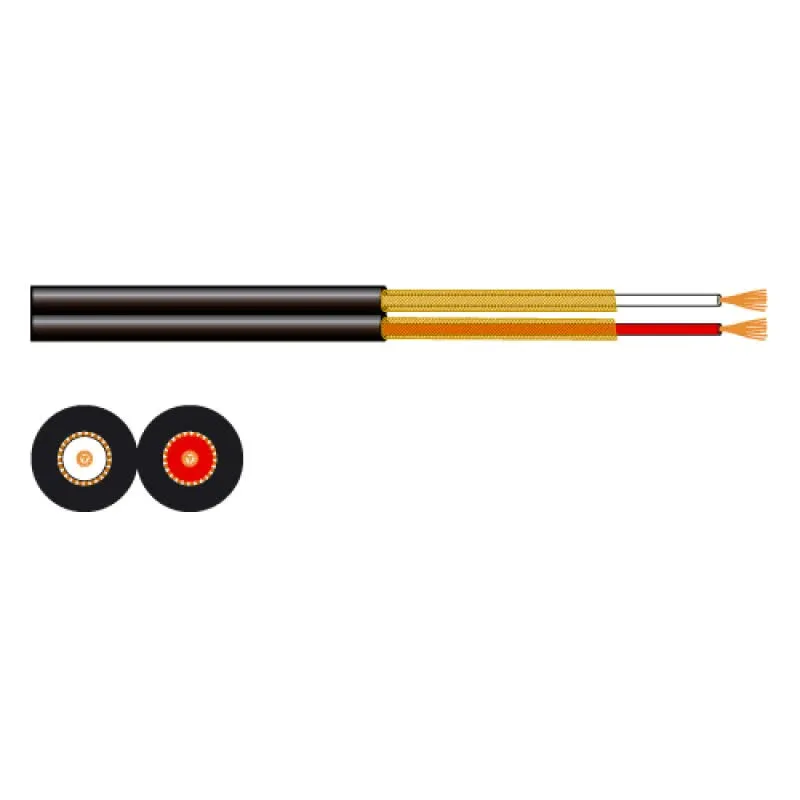 Bobine Cabo A/V de 2 Condutores 100m Preto - CW-7