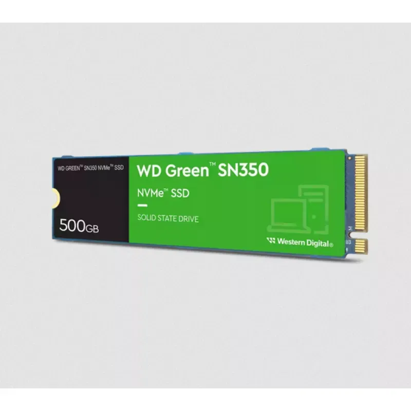 WD SSD 500GB SN350 NVME PCIE GEN3 M2 2280 QLC GREEN
