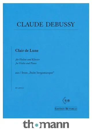 Edition Butorac Debussy Clair de Lune Violin