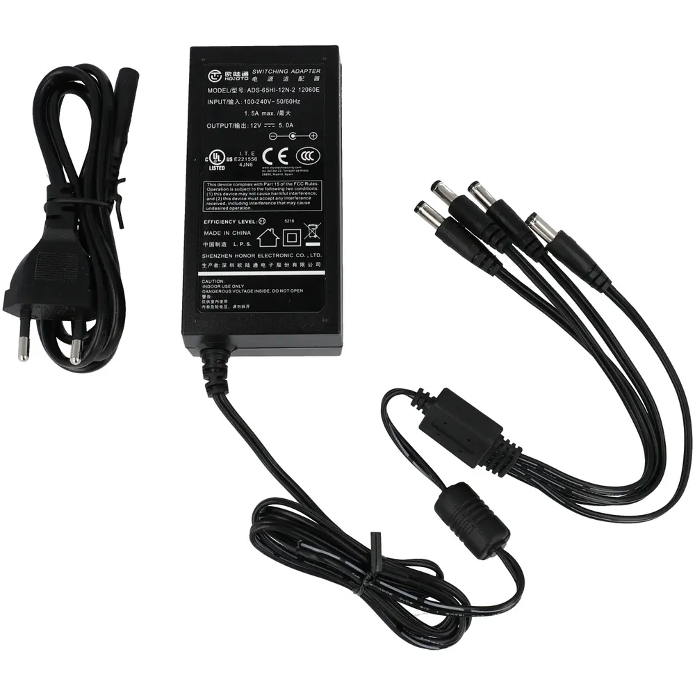 Fonte De Alimentação Dc 12V 5A – Vk-12Vdc5A-4Out