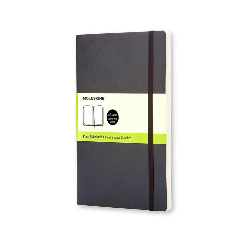 Caderno de Bolso Liso Moleskine Soft Preto