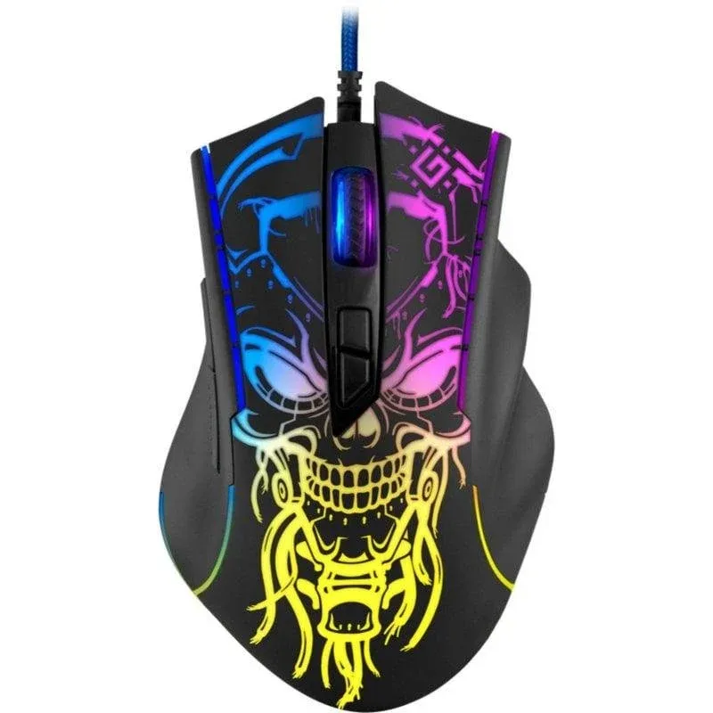 Rato Defender BULLETSTORM GM-928 USB 7200 DPI Preto Iluminação RGB 7 Botões