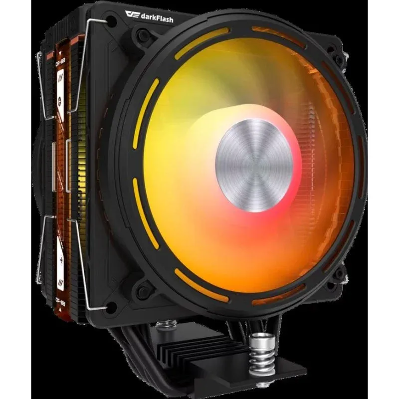 Cooler CPU Refrigeração Ar Darkflash Tech Socket AM4 AM5 LGA 115X 120mm E400 PLUS BLACK ARGB