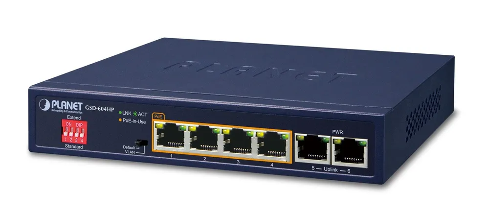 PLANET GSD-604HP network switch Unmanaged Gigabit Ethernet GSD-604HP