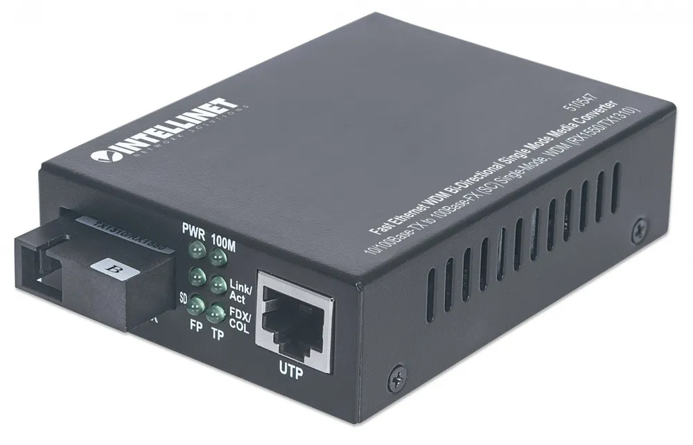 Intellinet Fast Ethernet WDM Bi-Directional Single Mode Media 510547