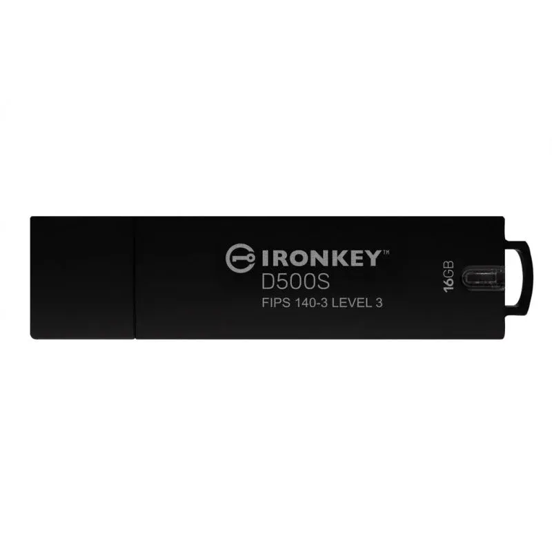 Pen Drive Kingston IronKey D500S 16GB Encriptação FIPS 140-3 IP67 USB 3.2