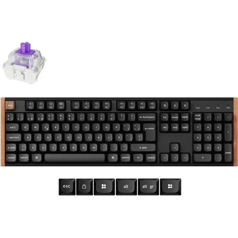 Teclado Keychron K10 HE Hall Effect Magnético full-size com switches magnéticos, RGB e Bluetooth