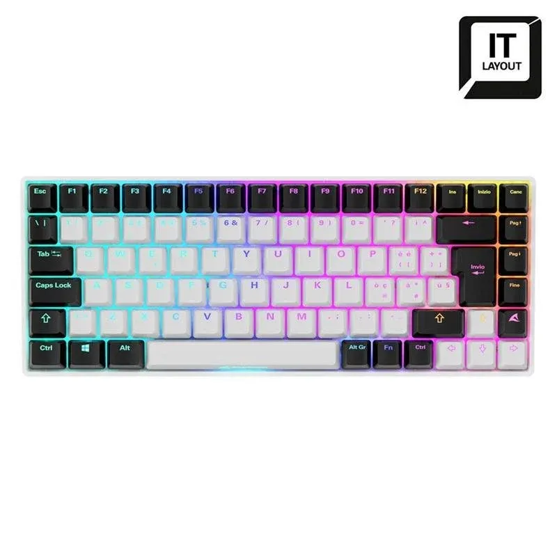 Teclado Sharkoon SKILLER SGK50 S3 mecânico gaming com switches Gateron Yellow italiano