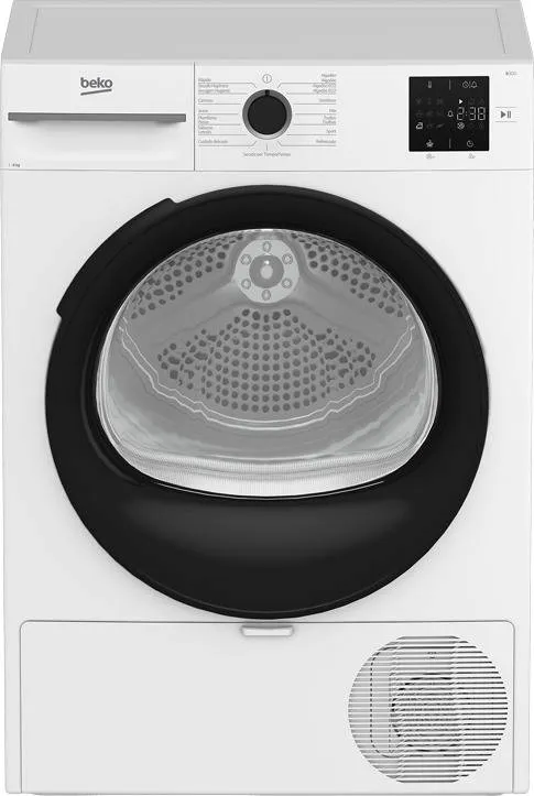 Máquina de Secar Roupa BEKO BM3T38230WB (8 kg - Bomba de Calor - Branco)