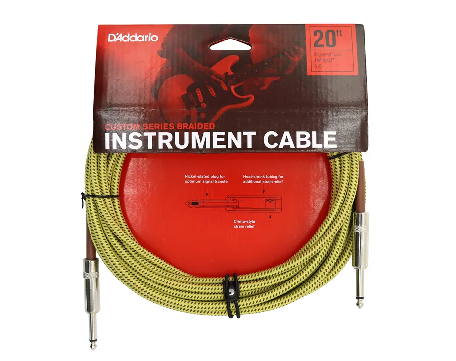 Cabo instrumento D'Addario PW-BG-20TW Tweed 6mt