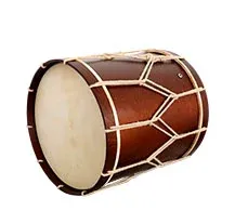 Bombo Tradicional 18" Adamastor Alfaia Natural Abedu escuro