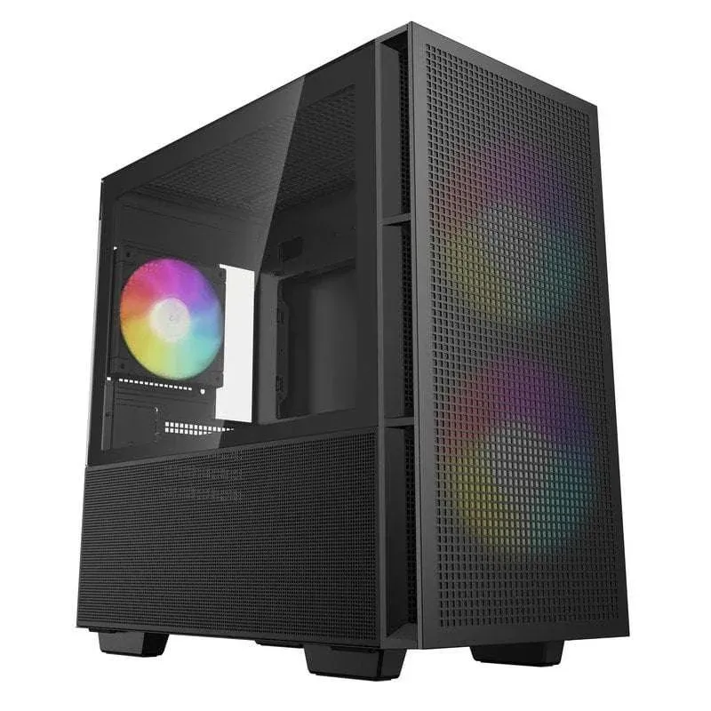 Caixa DeepCool CH360 Micro-ATX Vidro Temperado ARGB Preta