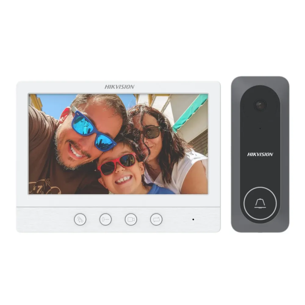 Kit de Videoporteiro Hikvision DS-KIS212 HD TVI 4 Cabos