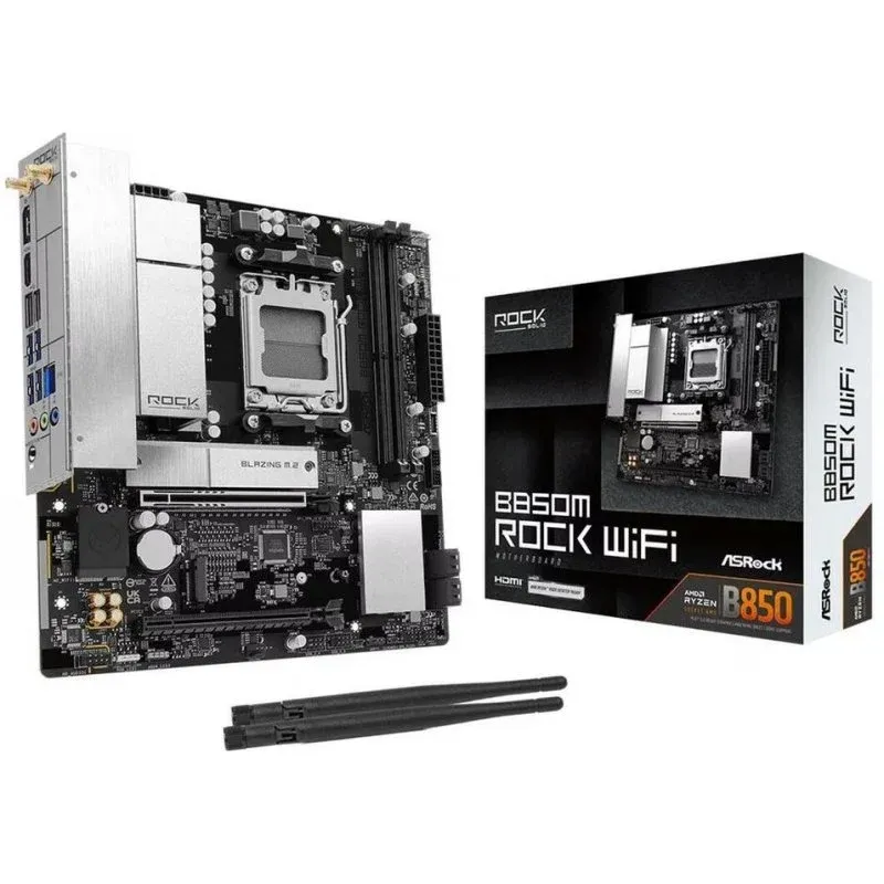 Motherboard AsRock B850M Rock WiFi 6 AMD B850 Socket AM5 DDR5 Micro ATX
