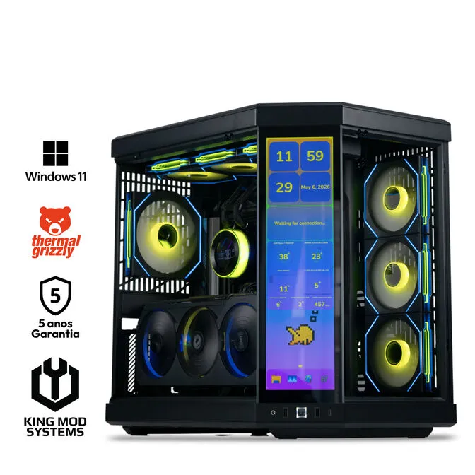 Computador King Mod Gamer-PC HYTE Ryzen 7 9850X3D 64GB DDR5 2TB RTX 5090 WiFi W11