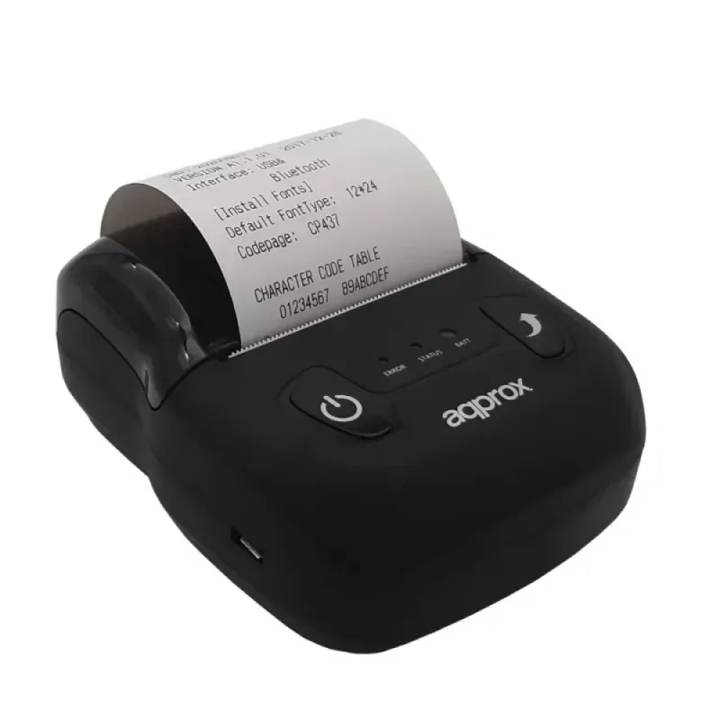Impressora de Talões Térmica Portátil Approx appPOS58PORTABLE+ 58mm USB/Bluetooth Preta