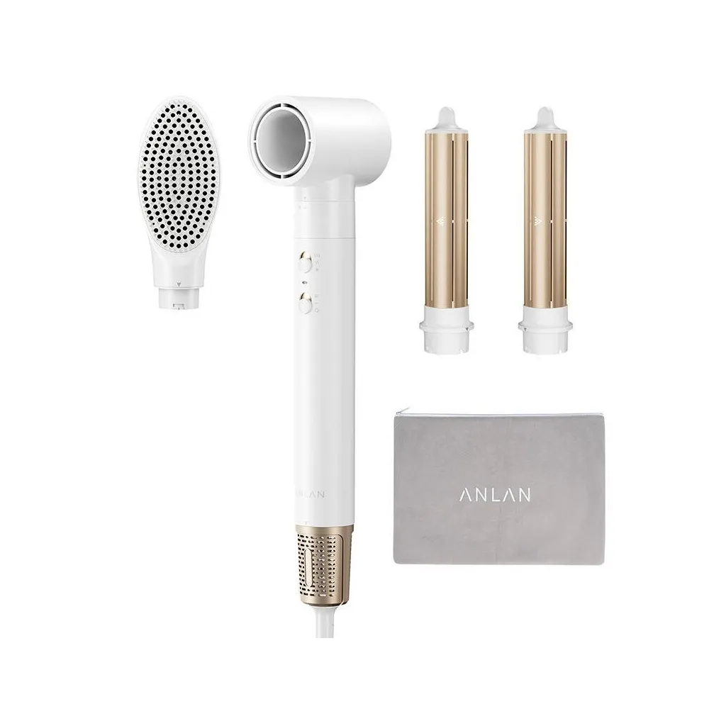 Modelador de Cabelo 4-EM-1 1400W (Branco/Dourado) - ANLAN