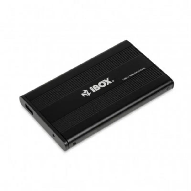 iBox HD-01 Caixa USB 2.0 para HDD 2.5'' Metal Preta Compatível com Windows/Mac/Linux