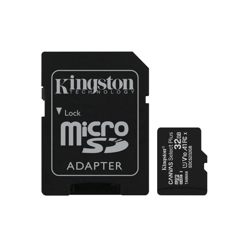 Kingston Canvas Select Plus MicroSDXC 32GB UHS-I U1 V10 Classe 10 + Adaptador