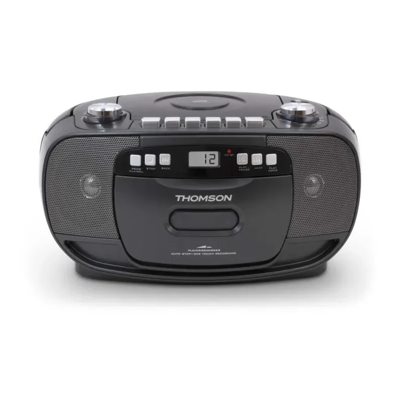 Rádio Thomson Portátil FM/AM/CD/Cassete RK200CD - Preto