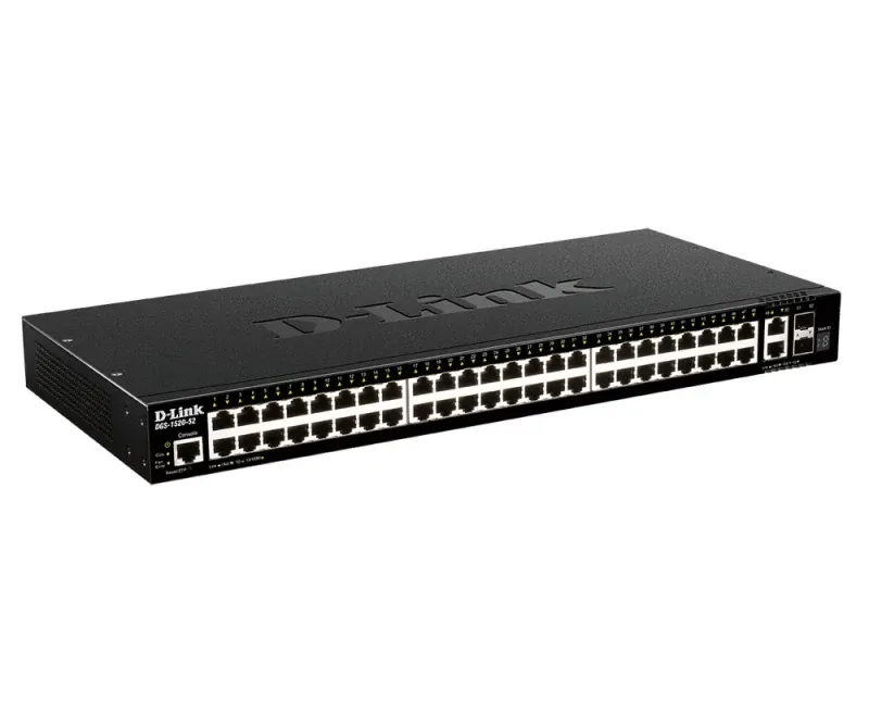 D-Link DGS-1520-52 switch de rede Gerido L3 10G Ethernet (100/1000/10000) 1U Preto