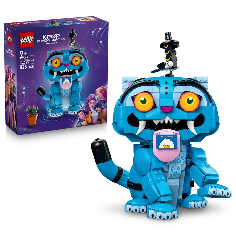 LEGO KPop Demon Hunters: Derpy Tiger e Sussie Bird | Idades 9+ | 825 Peças | Item 72537