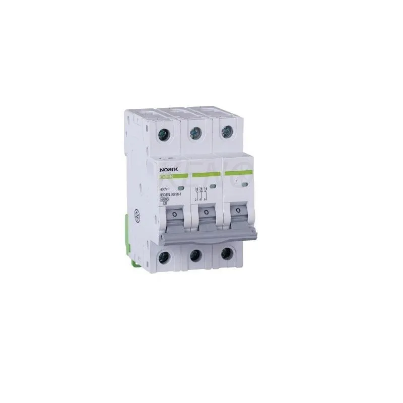 Circuit breaker 6 kA, characteristic B, 10 A, 3-pole. 100051