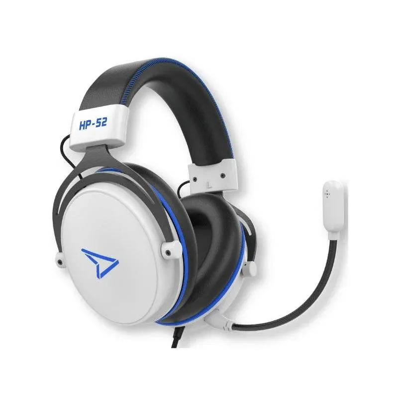 Auriculares Steelplay HP52 com fio Jack 3.5 mm Gaming Microfone Removível Preto e Branco