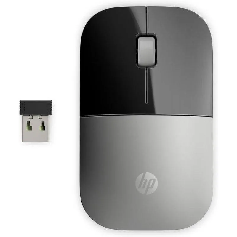 Ratón HP Z3700 sem fios RF 1200 DPI prata design ambidestro ultrafino