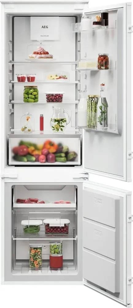 Frigorífico Combinado de Encastre AEG NSC7C18GES (No Frost - 177,2 cm - 248 L - Branco)