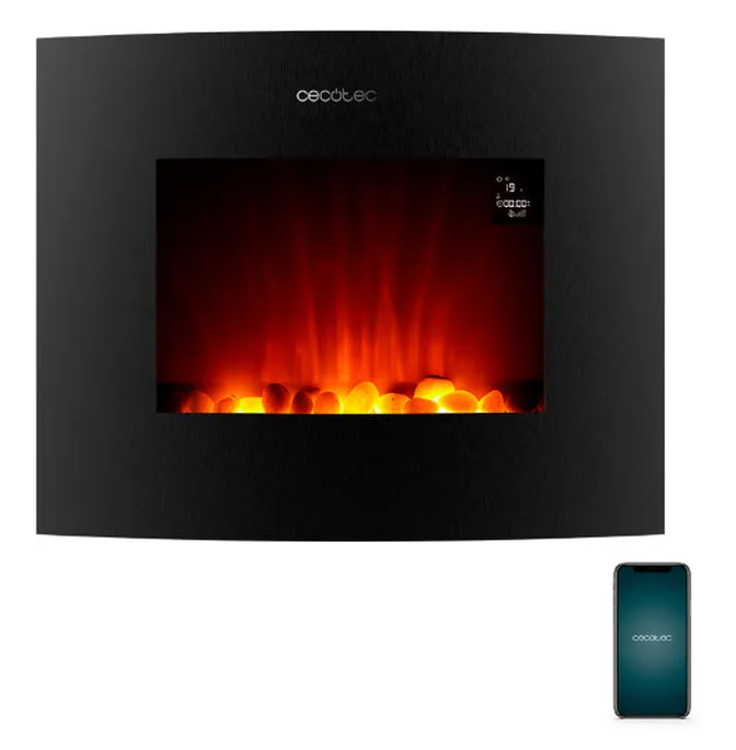 Lareira Elétrica Cecotec ReadyWarm 2650 Curved Flames Connected 2000W WiFi