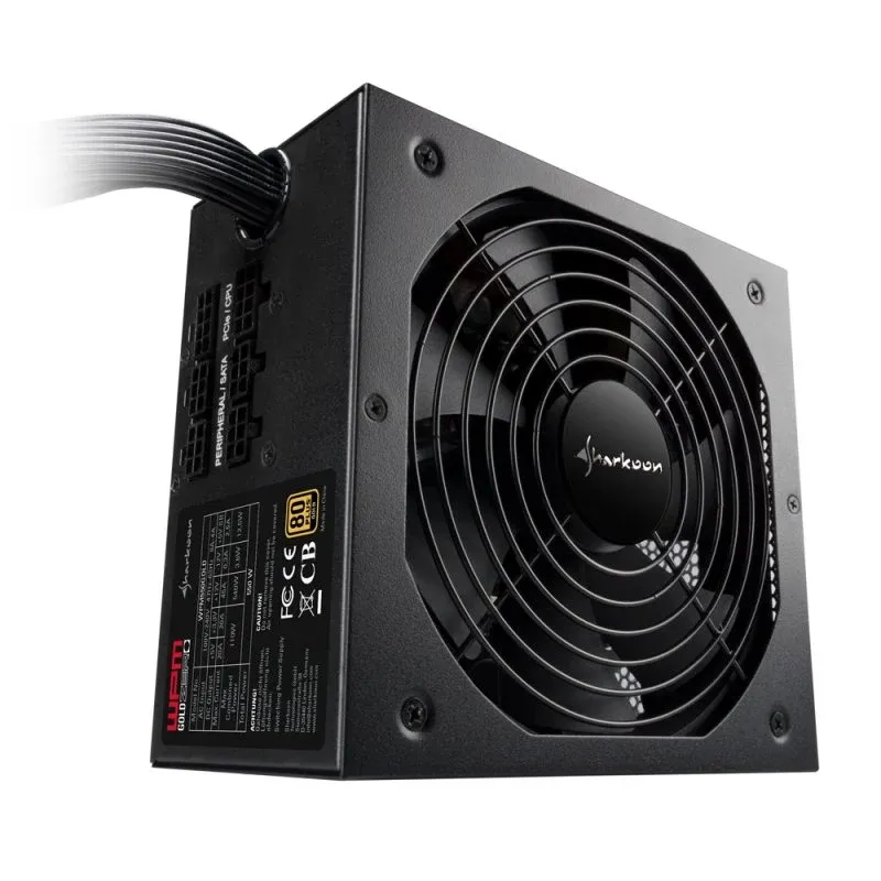 Fonte Alimentação Sharkoon WPM Gold Zero 550W 80 Plus Gold Semi Modular