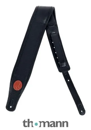 Levys Pad. Garm. Leather Strap 3" BK
