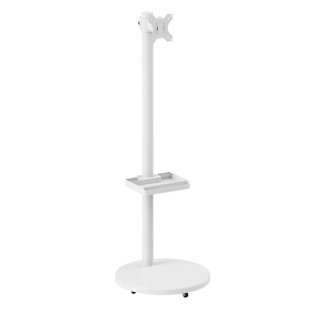 Suporte Móvel de Chão Ewent EW1593 17-35 com Prateleira Branco