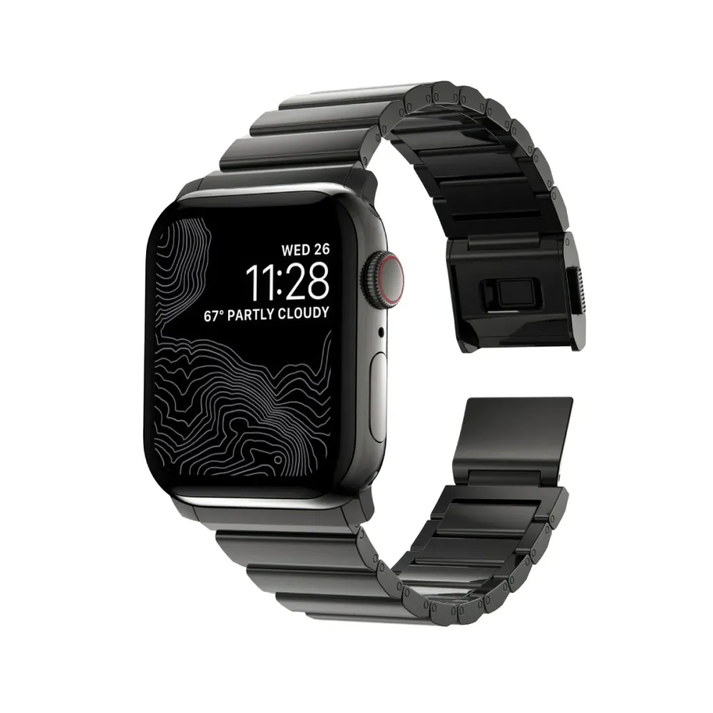 Bracelete Nomad Aço V2 Apple Watch 46mm Preto