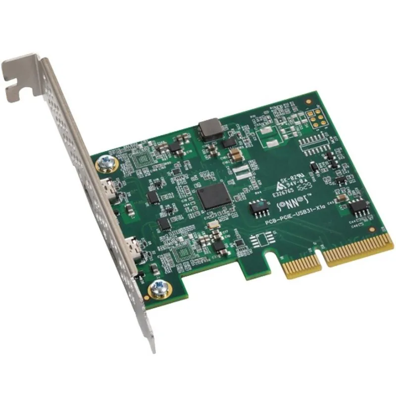 Tarjeta de Rede Sonnet USB3C-2PM-E PCIe USB-C 10 Gbps Perfil Baixo Hot-Swap