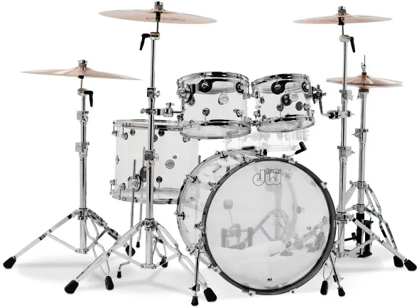 DW DRUMS DESIGN ACRYLIC Kit 4-pcs BD 22 em Acrílico