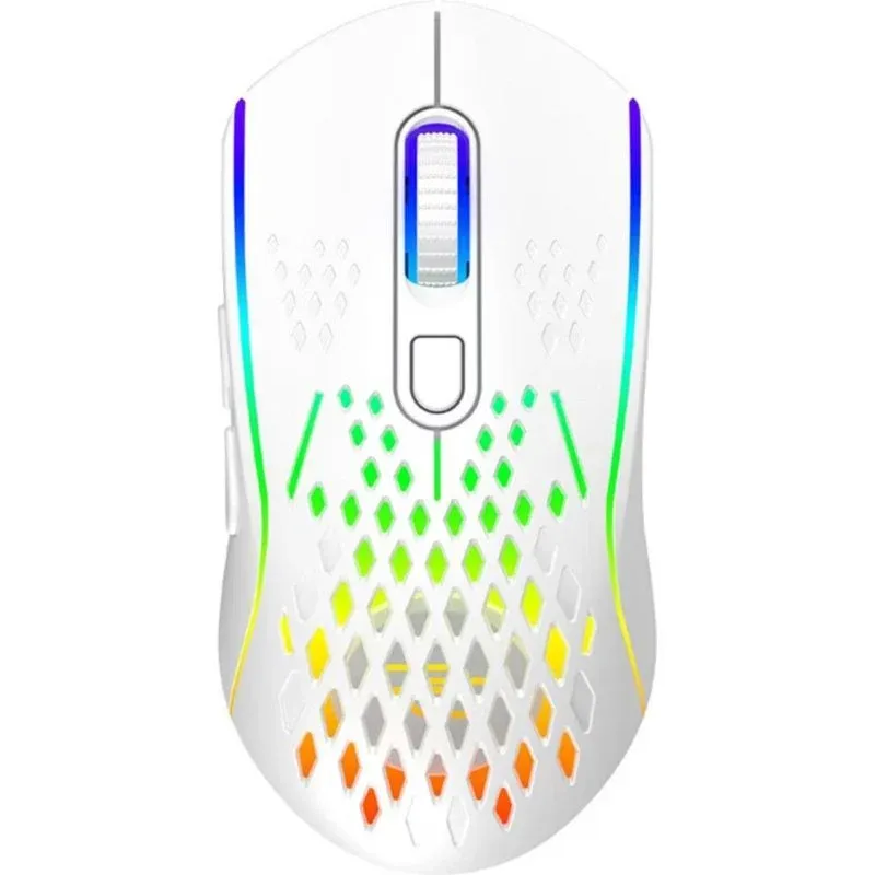 Ratón Proove Gaming sem fios 4800 DPI Branco RGB Iluminação