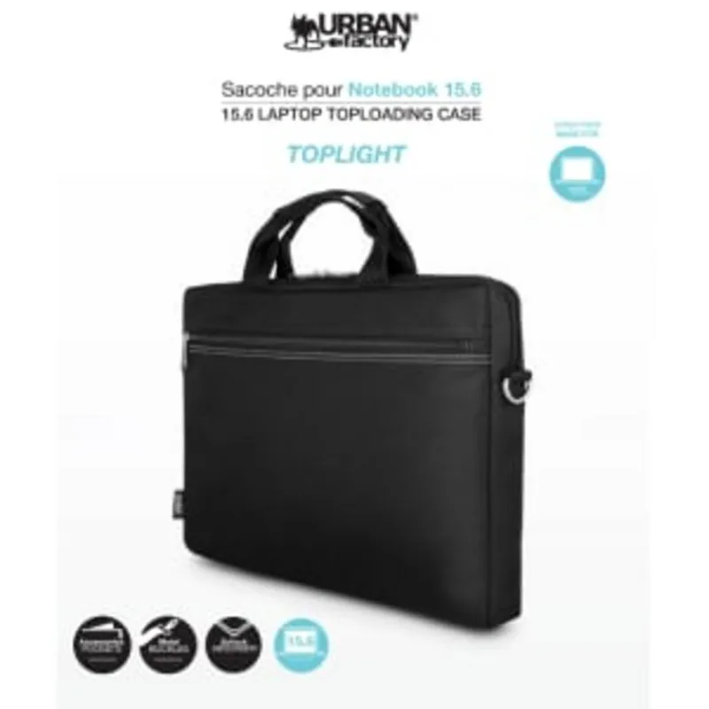 Maleta Urban Factory Toplight para portátil 15,6 polegadas preta leve
