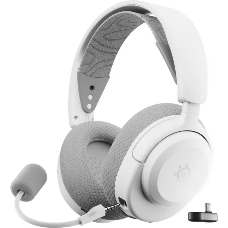 Auriculares SteelSeries Arctis Nova 3 sem fios Bluetooth e RF para gaming branco