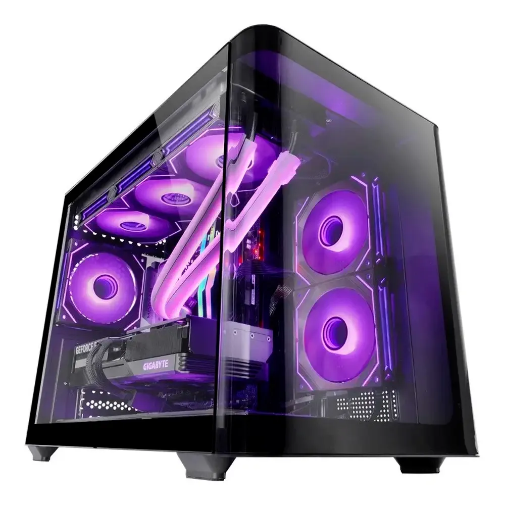 Caixa Micro-ATX Mars Gaming MC-FUSION Tempered Glass Preta
